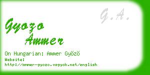 gyozo ammer business card