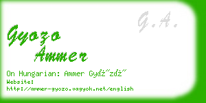 gyozo ammer business card